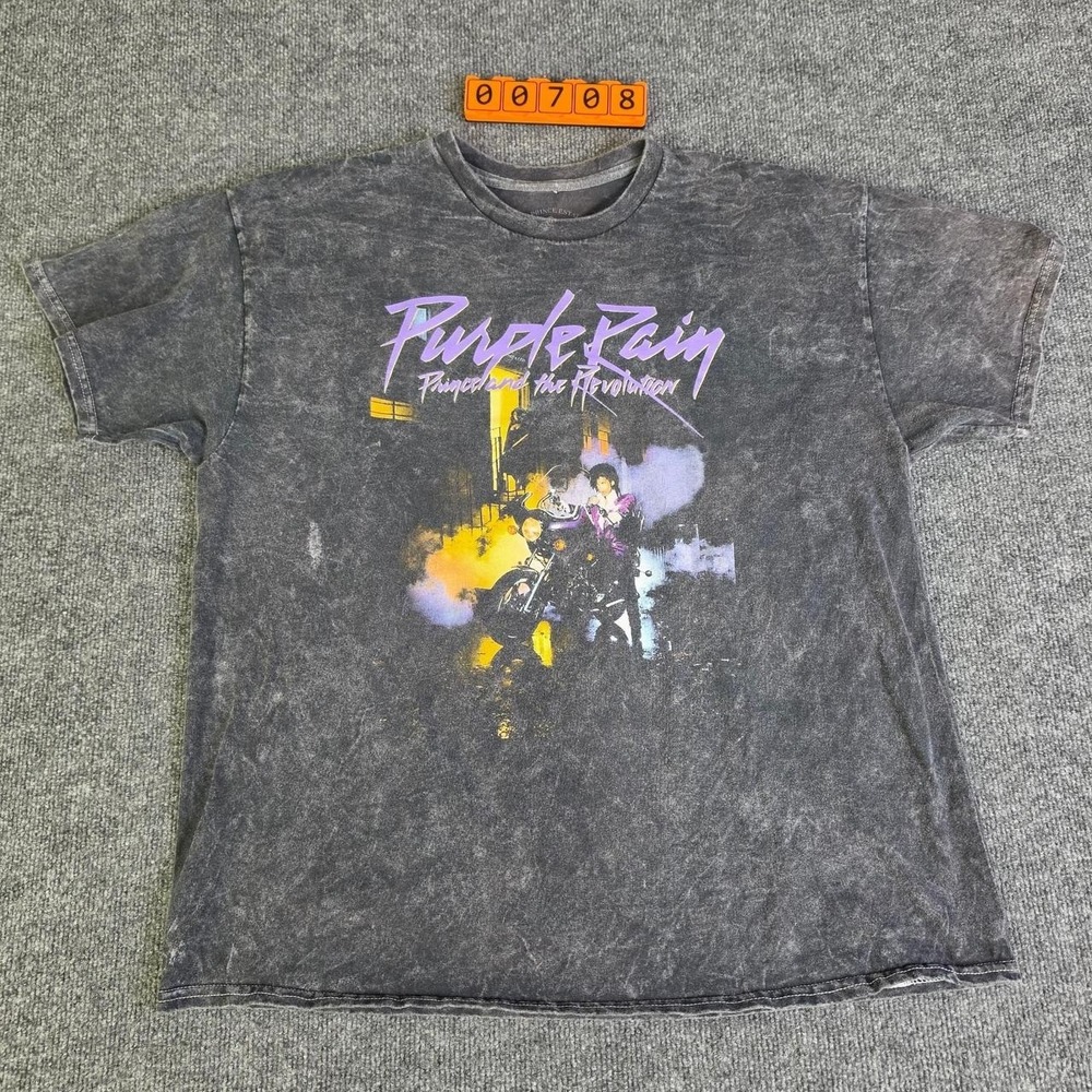 Purple Rain Prince Cotton T-Shirt with graphic. Size XL